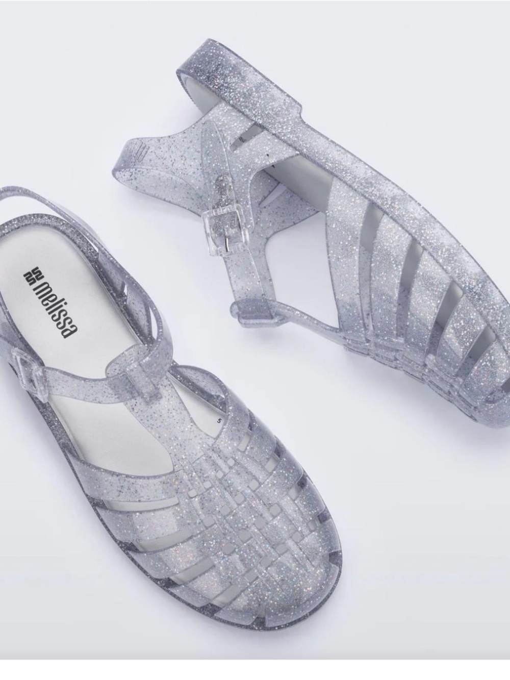 Melissa Glitter Jelly Fisherman Sandals - Silver Sparkle